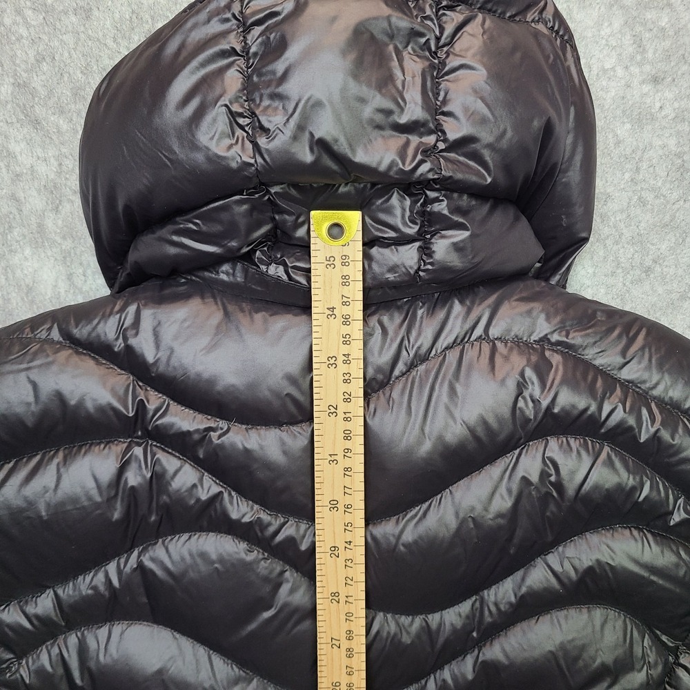 Andrew Marc Down Packable Maxi Jacket Women XL‎ Black 650 Fill Removeable Hood - Picture 9 of 13